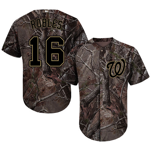 Nationals #16 Victor Robles Camo Realtree Collection Cool Base Stitched MLB Jersey