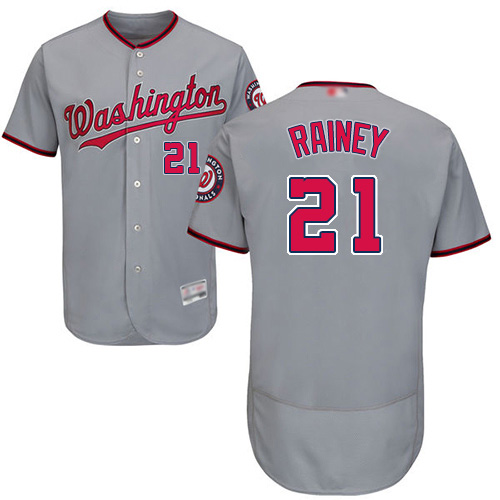 Nationals #21 Tanner Rainey Grey Flexbase Authentic Collection Stitched MLB Jersey