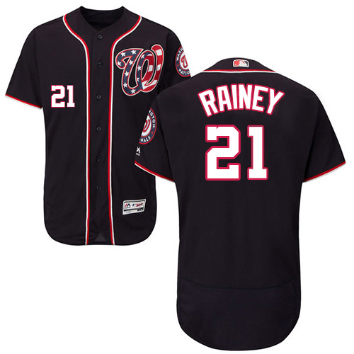 Nationals #21 Tanner Rainey Navy Blue Flexbase Authentic Collection Stitched MLB Jersey