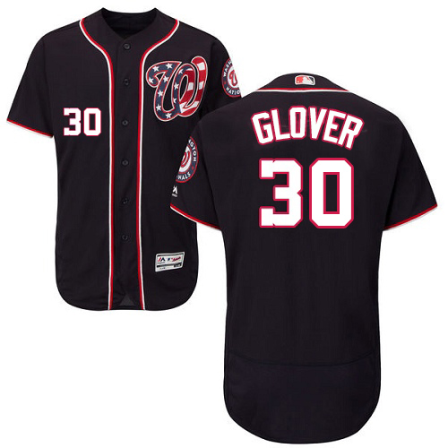 Nationals #30 Koda Glover Navy Blue Flexbase Authentic Collection Stitched MLB Jersey