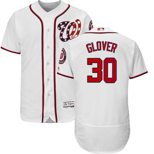 Nationals #30 Koda Glover White Flexbase Authentic Collection Stitched MLB Jersey