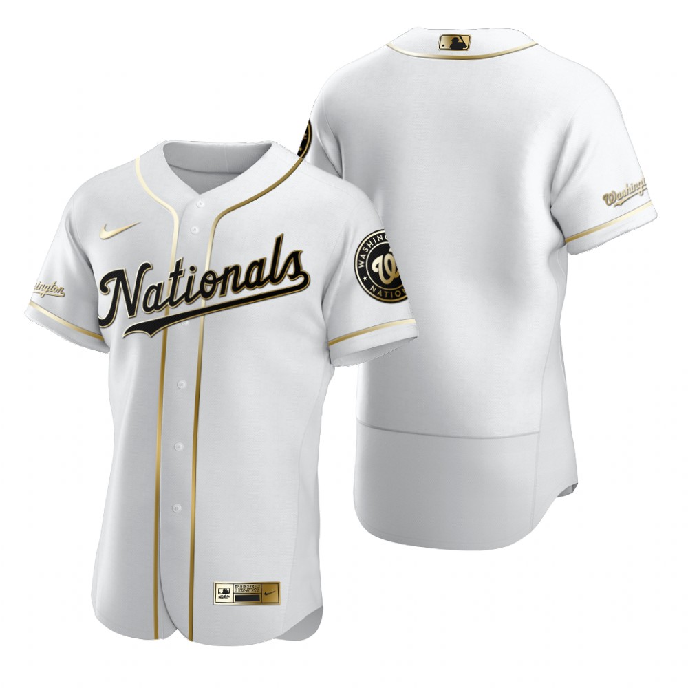 Washington Nationals Blank White Nike Men's Authentic Golden Edition MLB Jersey