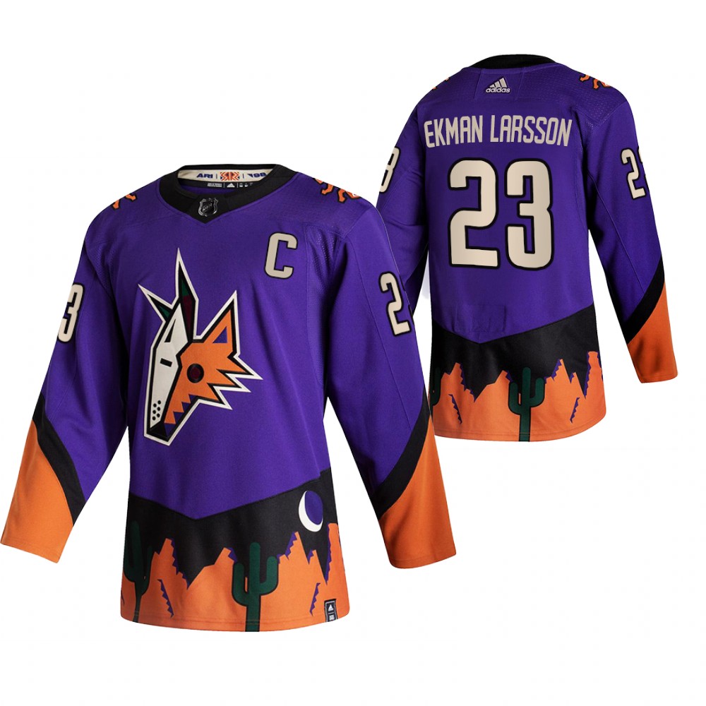 Arizona Coyotes #23 Oliver Ekman-Larsson Purple Men's Adidas 2020-21 Alternate Authentic Player NHL Jersey