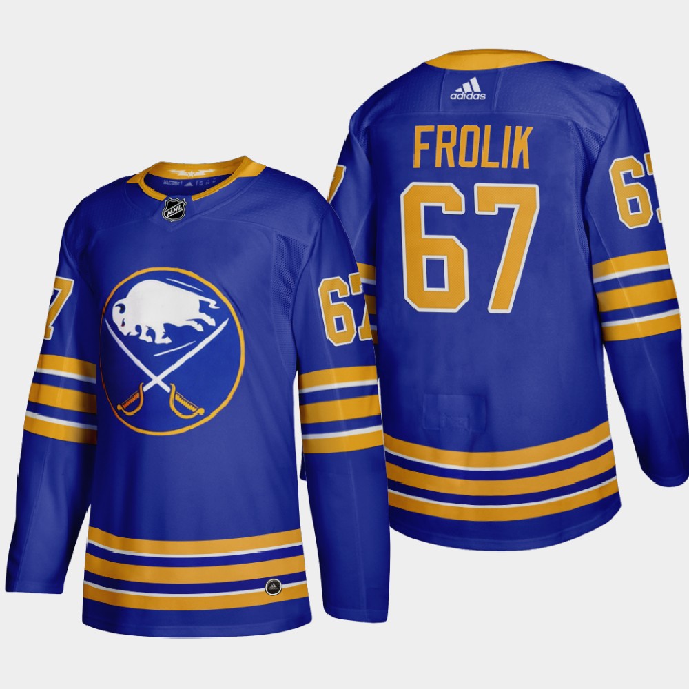 Buffalo Sabres #67 Michael Frolik Men's Adidas 2020-21 Home Authentic Player Stitched NHL Jersey Royal Blue