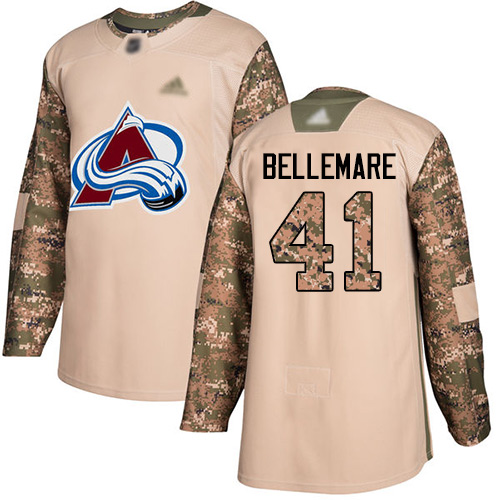Adidas Avalanche #41 Pierre-Edouard Bellemare Camo Authentic 2017 Veterans Day Stitched NHL Jersey
