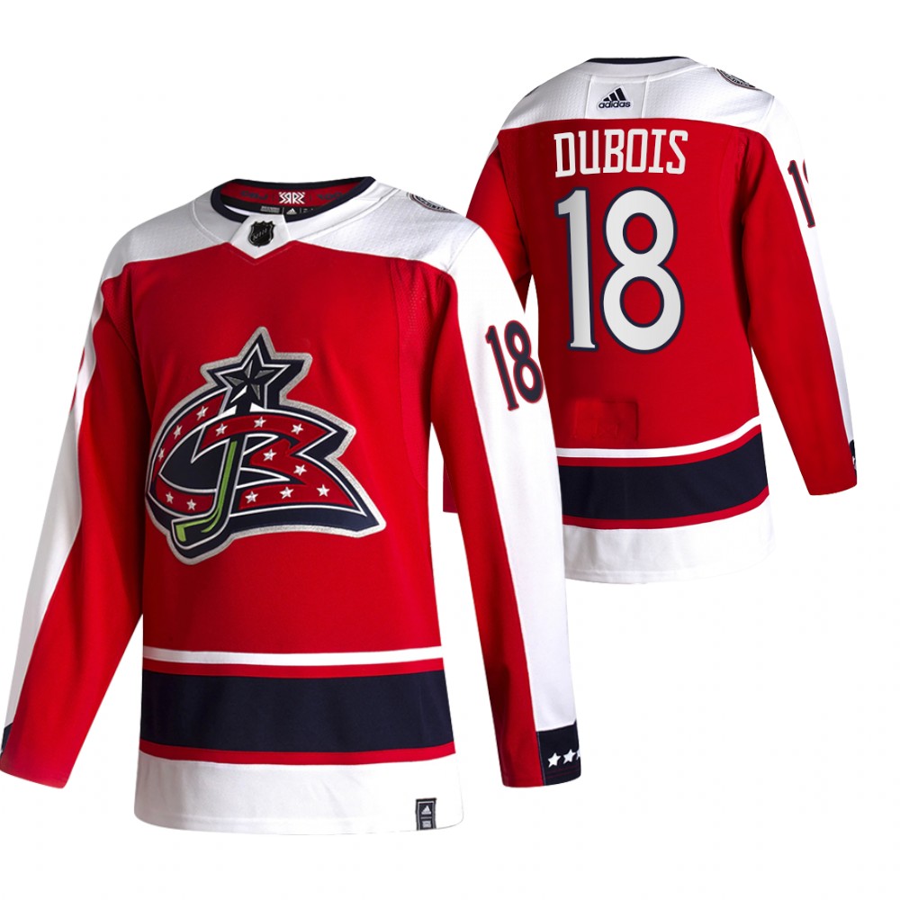 Columbus Blue Jackets #18 Pierre-Luc Dubois Red Men's Adidas 2020-21 Alternate Authentic Player NHL Jersey