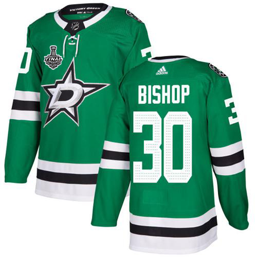 Adidas Stars #30 Ben Bishop Green Home Authentic 2020 Stanley Cup Final Stitched NHL Jersey