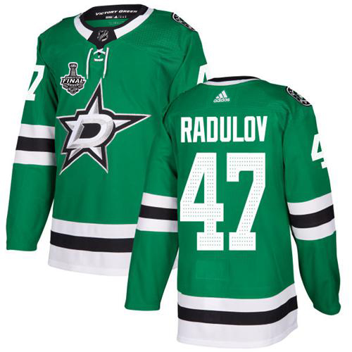 Adidas Stars #47 Alexander Radulov Green Home Authentic 2020 Stanley Cup Final Stitched NHL Jersey