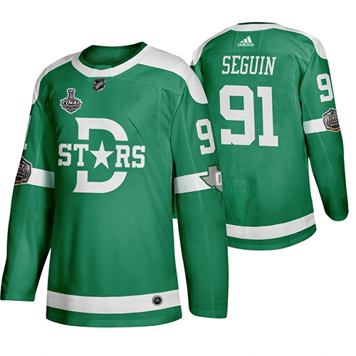 Adidas Dallas Stars #91 Tyler Seguin Men's Green 2020 Stanley Cup Final Stitched Classic Retro NHL Jersey