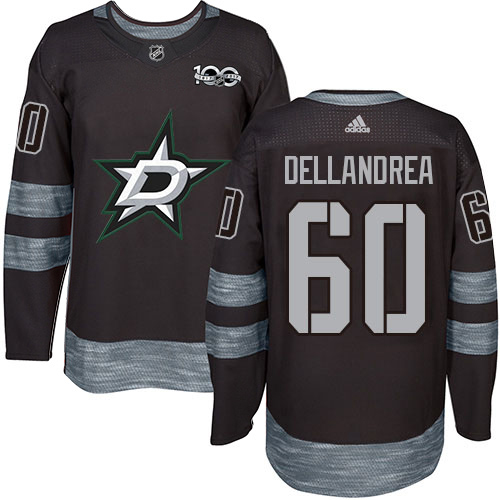 Adidas Stars #60 Ty Dellandrea Black 1917-2017 100th Anniversary Stitched NHL Jersey