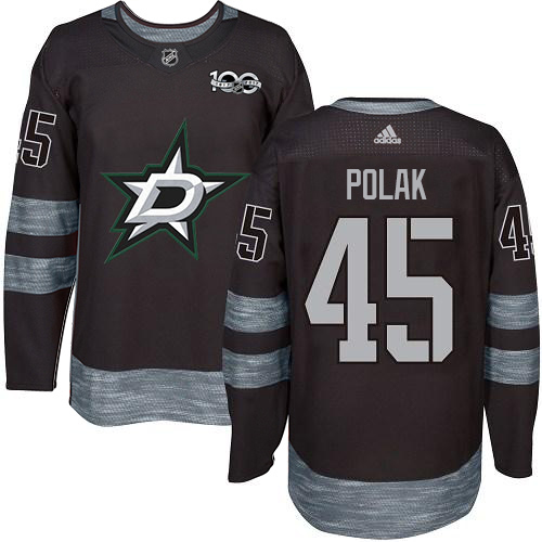 Adidas Stars #45 Roman Polak Black 1917-2017 100th Anniversary Stitched NHL Jersey