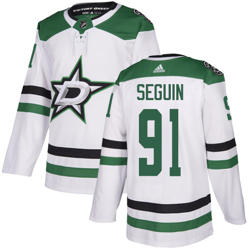 Adidas Stars #91 Tyler Seguin White Road Authentic Stitched NHL Jersey