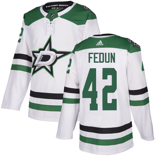 Adidas Stars #42 Taylor Fedun White Road Authentic Stitched NHL Jersey