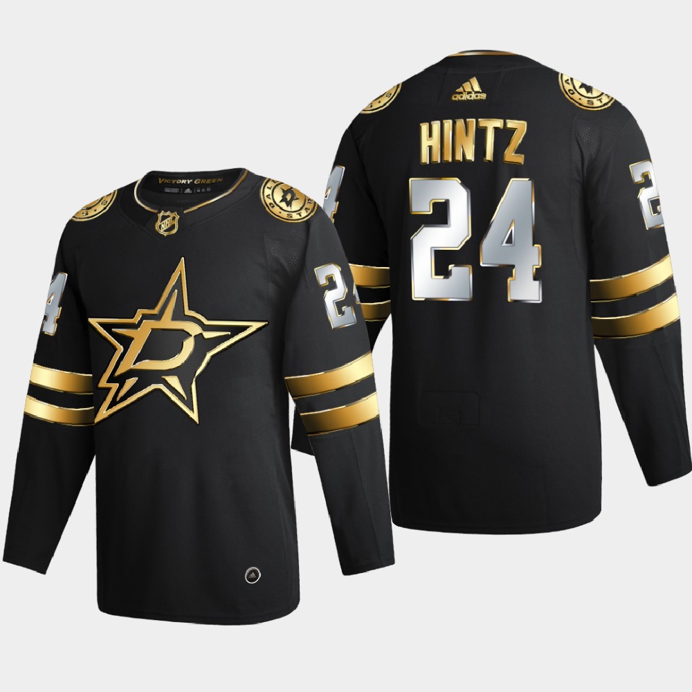 Dallas Stars #24 Roope Hintz Men's Adidas Black Golden Edition Limited Stitched NHL Jersey