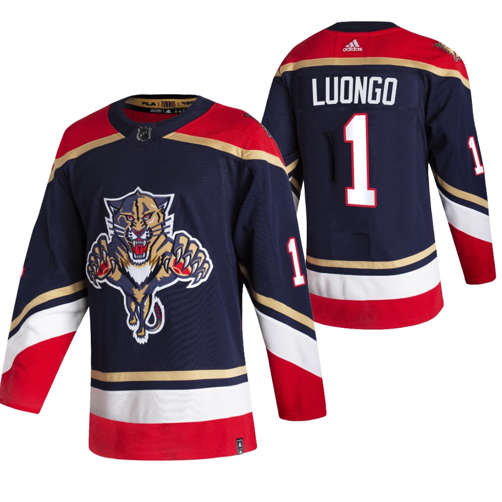 Florida Panthers #1 Roberto Luongo Black Men's Adidas 2020-21 Alternate Authentic Player NHL Jersey