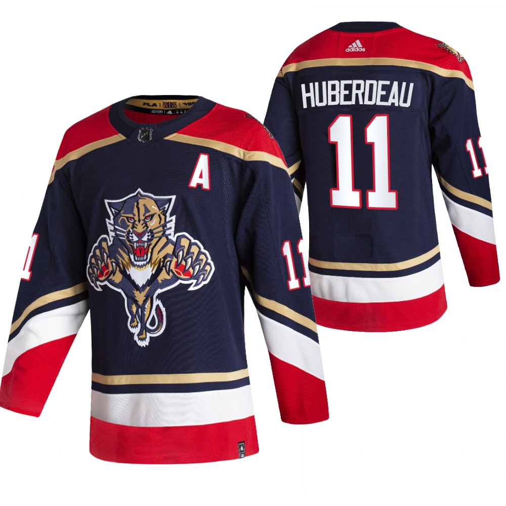 Florida Panthers #11 Jonathan Huberdeau Black Men's Adidas 2020-21 Alternate Authentic Player NHL Jersey