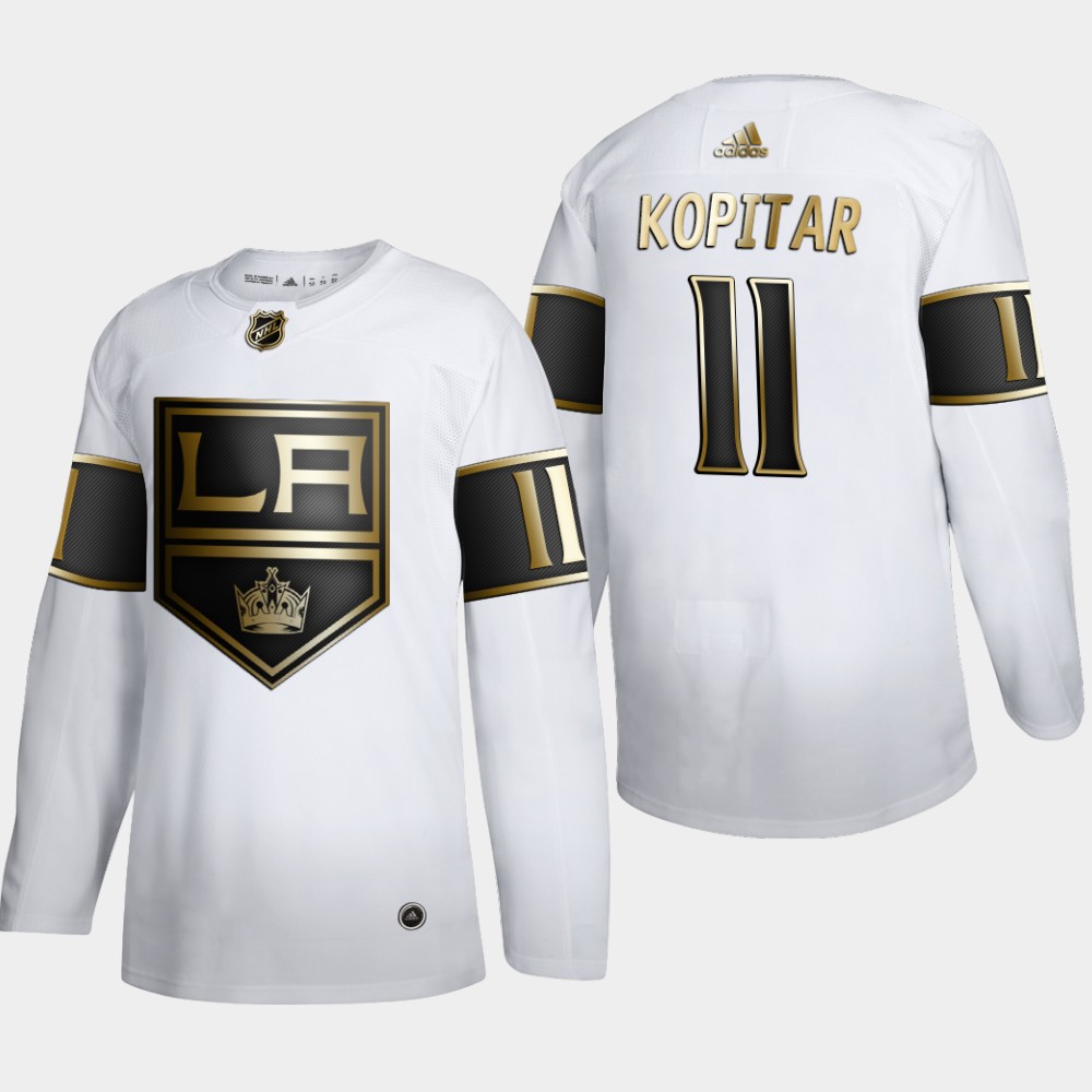 Los Angeles Kings #11 Anze Kopitar Men's Adidas White Golden Edition Limited Stitched NHL Jersey
