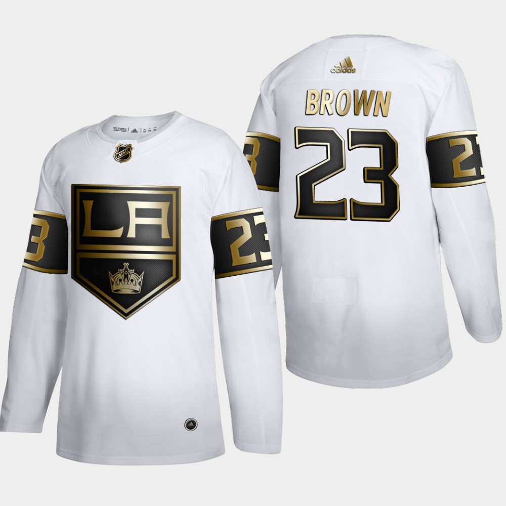 Los Angeles Kings #23 Dustin Brown Men's Adidas White Golden Edition Limited Stitched NHL Jersey