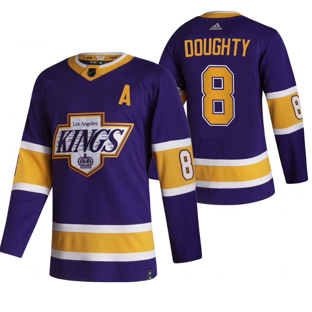 Los Angeles Kings #8 Drew Doughty Black Men's Adidas 2020-21 Alternate Authentic Player NHL Jersey