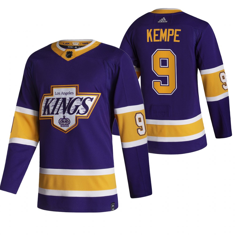 Los Angeles Kings #9 Adrian Kempe Black Men's Adidas 2020-21 Alternate Authentic Player NHL Jersey