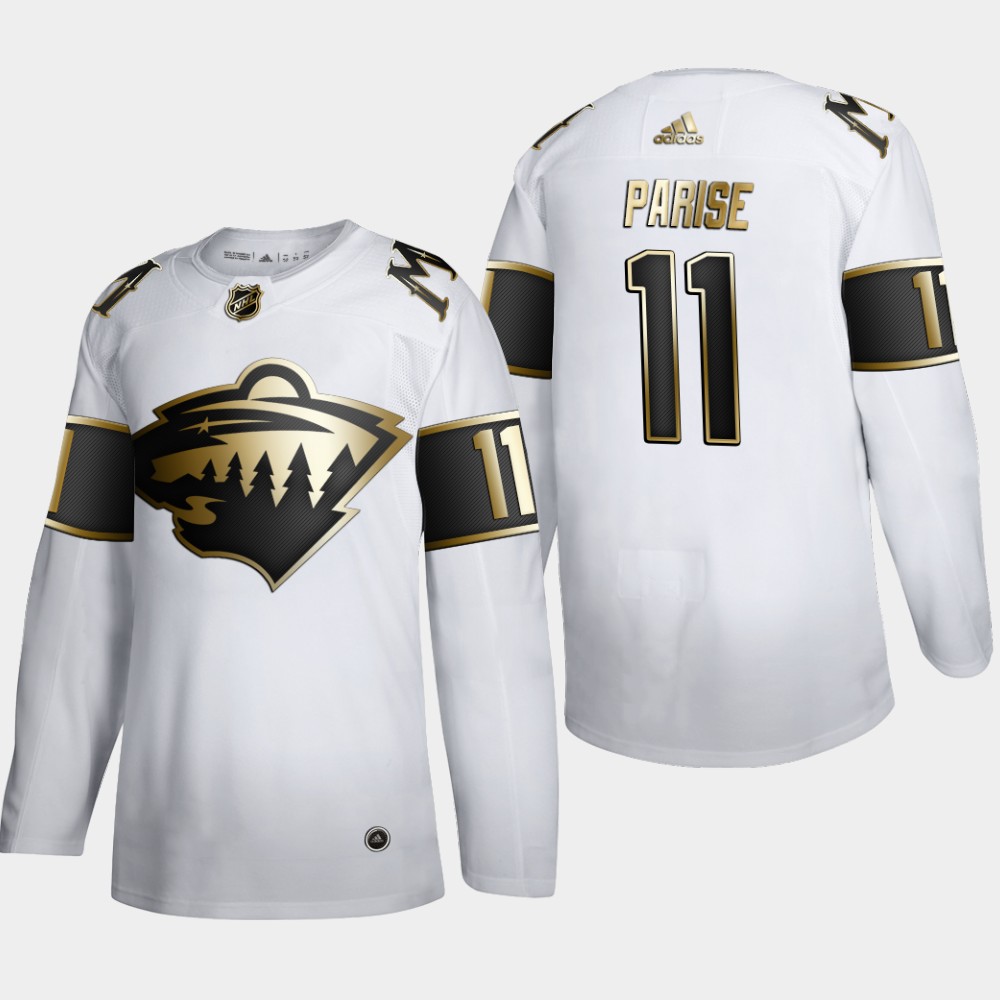 Minnesota Wild #11 Zach Parise Men's Adidas White Golden Edition Limited Stitched NHL Jersey