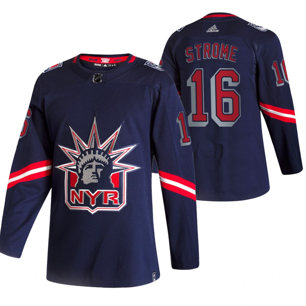 New York Rangers #16 Ryan Strome Navy Men's Adidas 2020-21 Alternate Authentic Player NHL Jersey