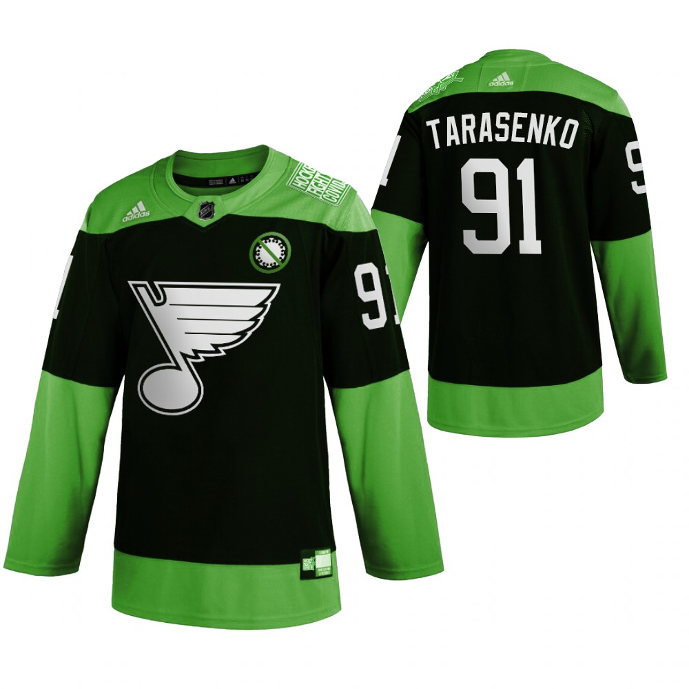 St. Louis Blues #91 Vladimir Tarasenko Men's Adidas Green Hockey Fight nCoV Limited NHL Jersey
