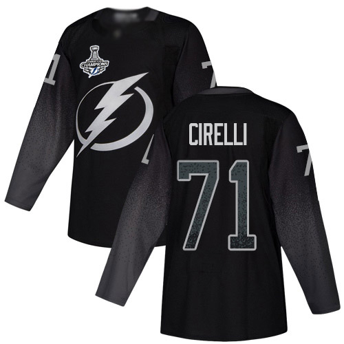Adidas Lightning #71 Anthony Cirelli Black Alternate Authentic 2020 Stanley Cup Champions Stitched NHL Jersey