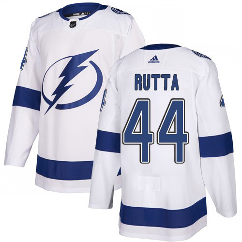 Adidas Lightning #44 Jan Rutta White Road Authentic Stitched NHL Jersey