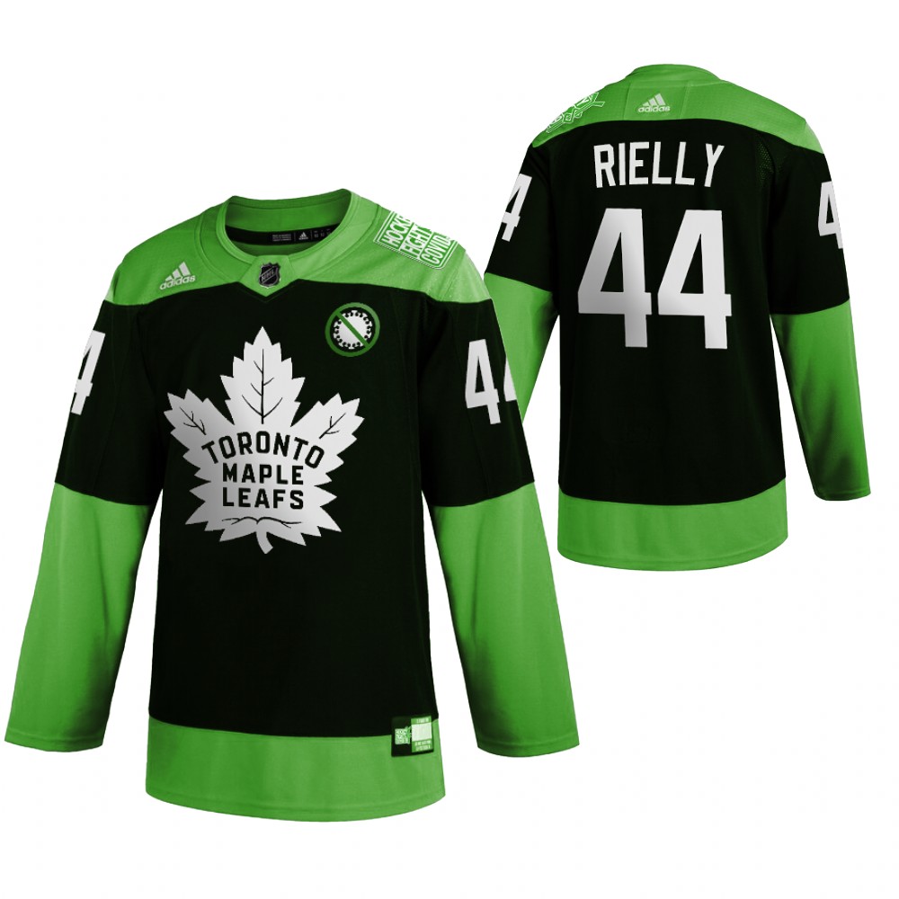 Toronto Maple Leafs #44 Morgan Rielly Men's Adidas Green Hockey Fight nCoV Limited NHL Jersey