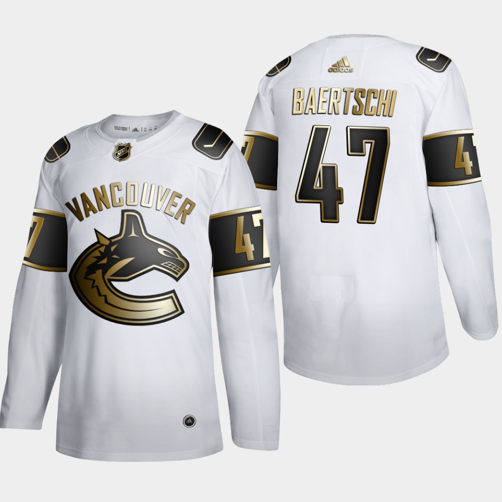 Vancouver Canucks #47 Sven Baertschi Men's Adidas White Golden Edition Limited Stitched NHL Jersey