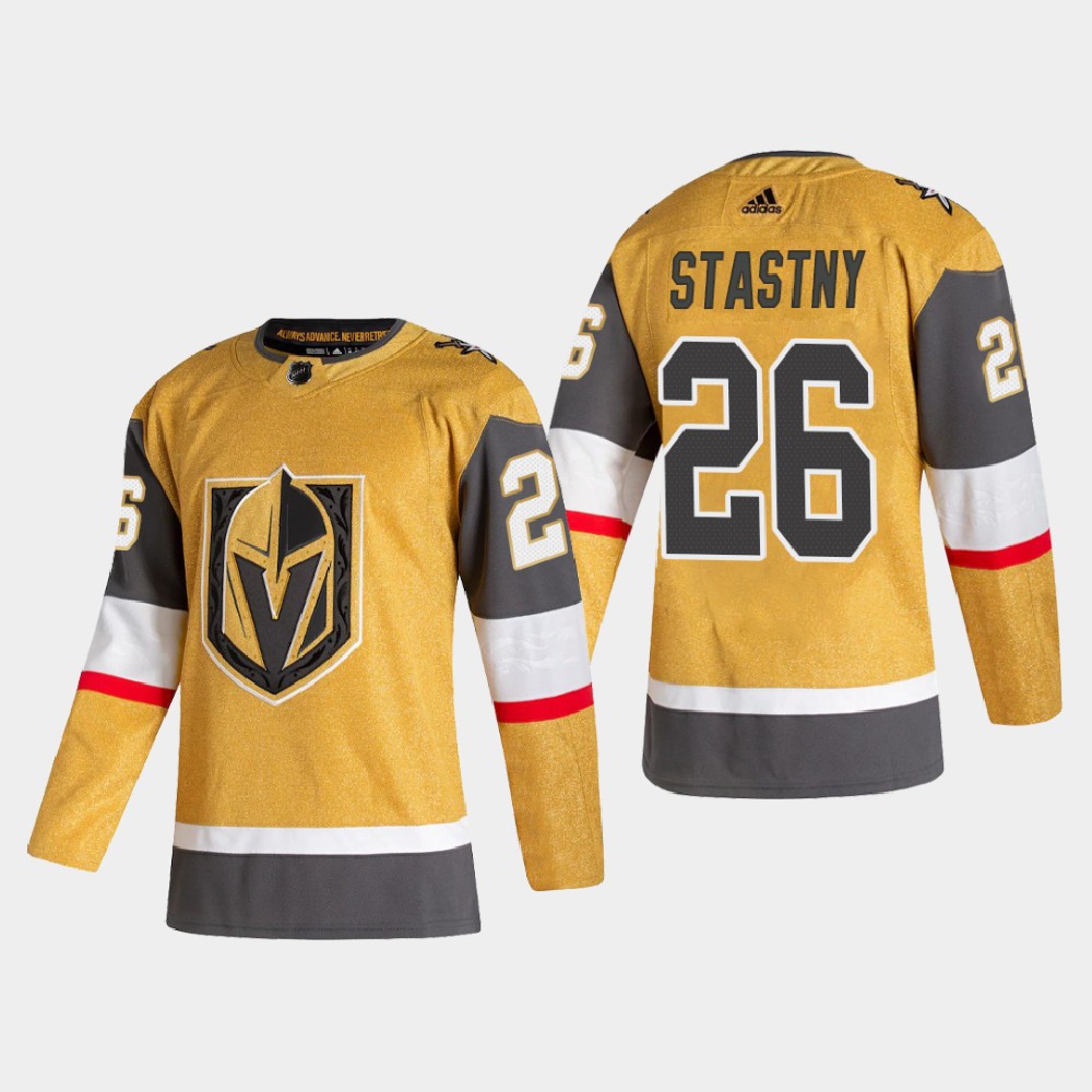 Vegas Golden Knights #26 Paul Stastny Men's Adidas 2020-21 Authentic Player Alternate Stitched NHL Jersey Gold
