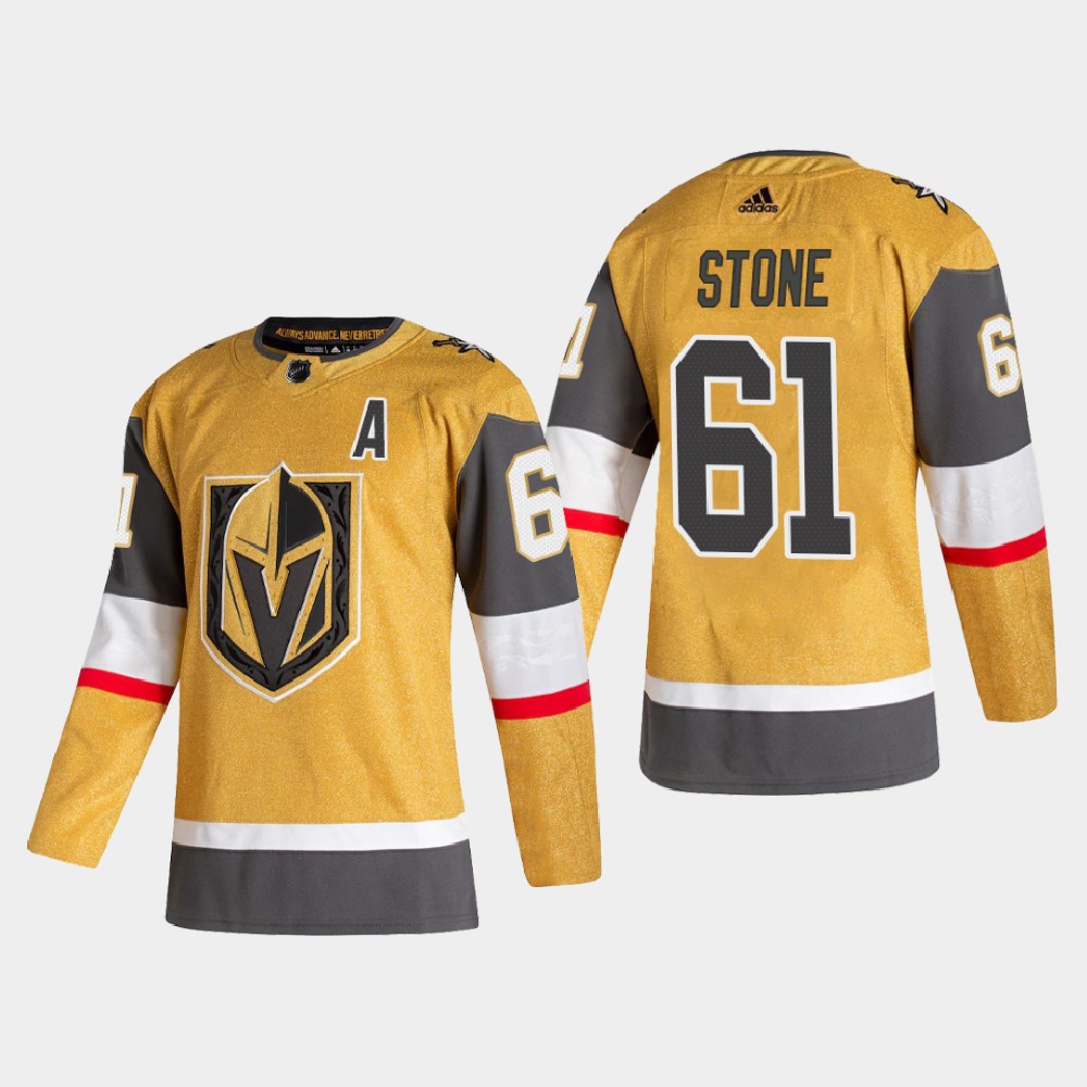 Vegas Golden Knights #61 Mark Stone Men's Adidas 2020-21 Authentic Player Alternate Stitched NHL Jersey Gold