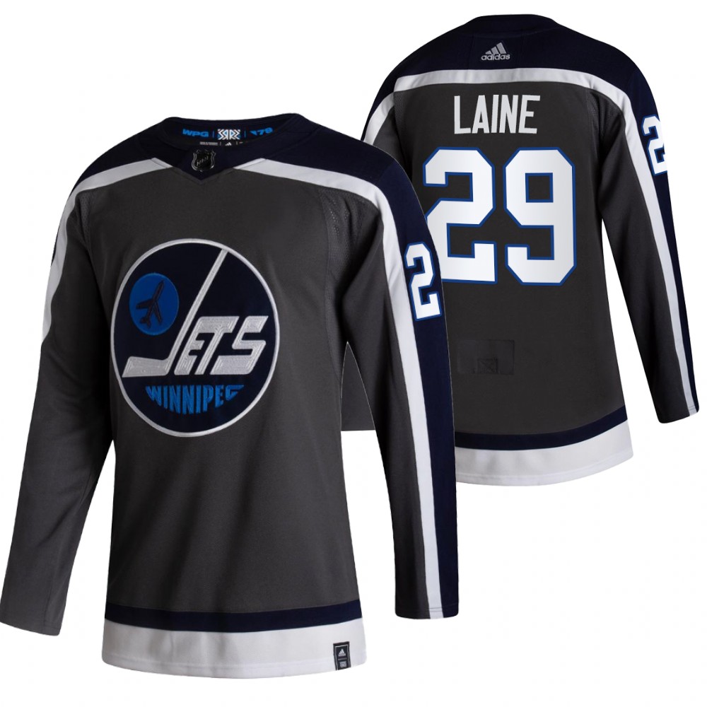 Winnipeg Jets #29 Patrik Laine Black Men's Adidas 2020-21 Alternate Authentic Player NHL Jersey
