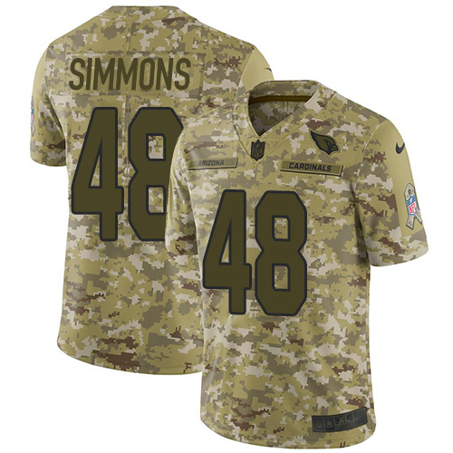 Nike Cardinals #48 Isaiah Simmons Camo Men's Stitched NFL Limited 2018 Salute To Service Jersey