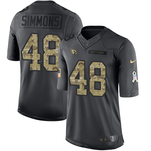 Nike Cardinals #48 Isaiah Simmons Black Men's Stitched NFL Limited 2016 Salute to Service Jersey