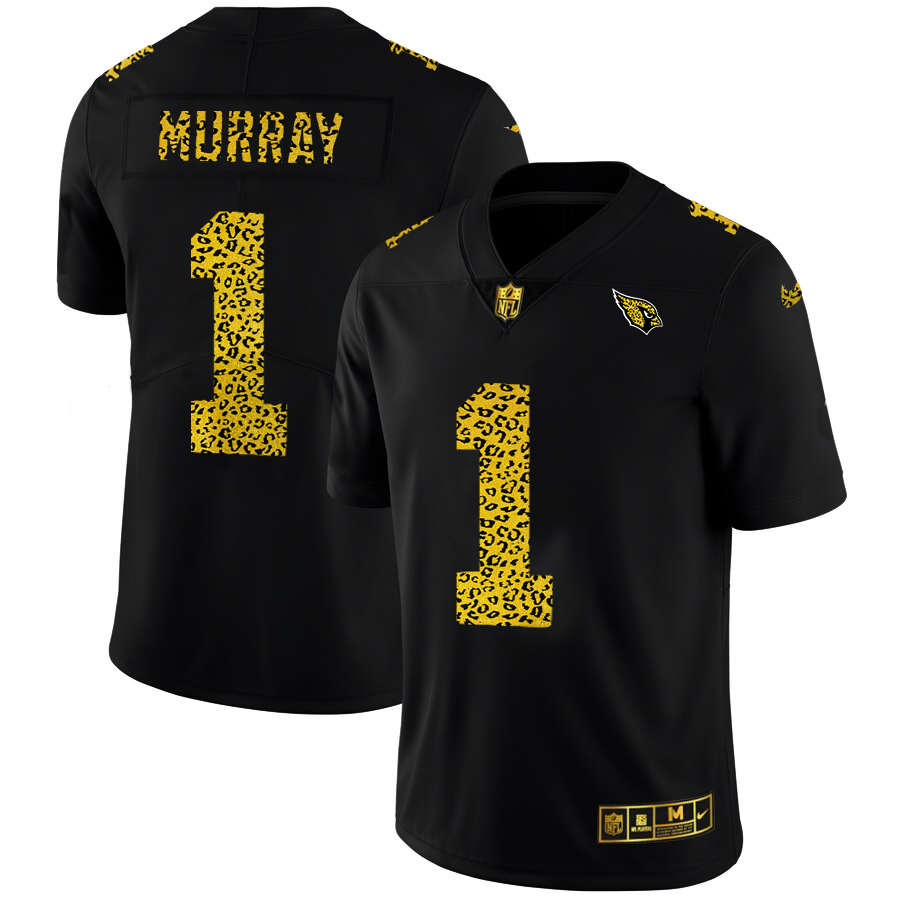 Arizona Cardinals #1 Kyler Murray Men's Nike Leopard Print Fashion Vapor Limited NFL Jersey Black