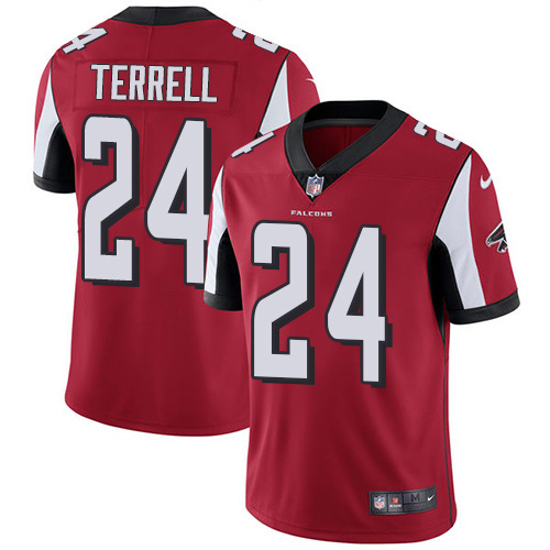 Nike Falcons #24 A.J. Terrell Red Team Color Men's Stitched NFL Vapor Untouchable Limited Jersey
