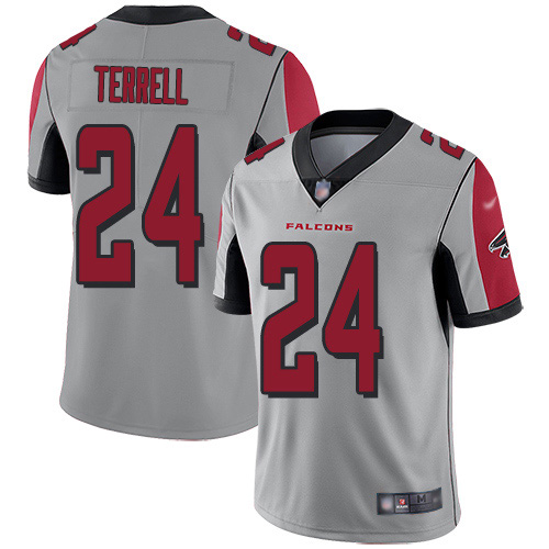 Nike Falcons #24 A.J. Terrell Silver Men's Stitched NFL Limited Inverted Legend Jersey