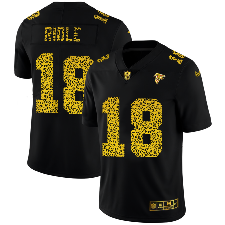 Atlanta Falcons #18 Calvin Ridley Men's Nike Leopard Print Fashion Vapor Limited NFL Jersey Black
