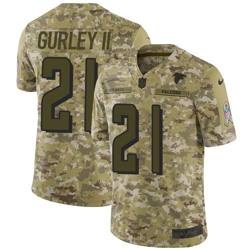 Nike Falcons #21 Todd Gurley II Camo Men's Stitched NFL Limited 2018 Salute To Service Jersey