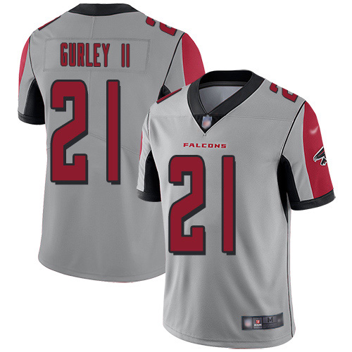 Nike Falcons #21 Todd Gurley II Silver Men's Stitched NFL Limited Inverted Legend Jersey