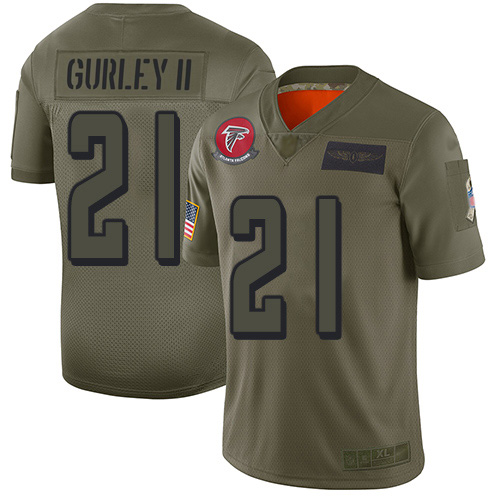 Nike Falcons #21 Todd Gurley II Camo Men's Stitched NFL Limited 2019 Salute To Service Jersey