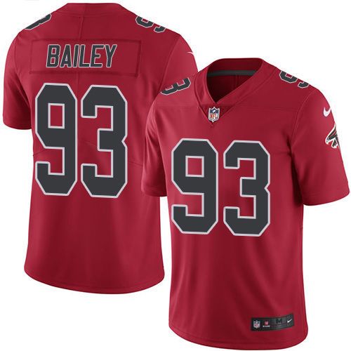 Nike Falcons #93 Allen Bailey Red Men's Stitched NFL Limited Rush Jersey