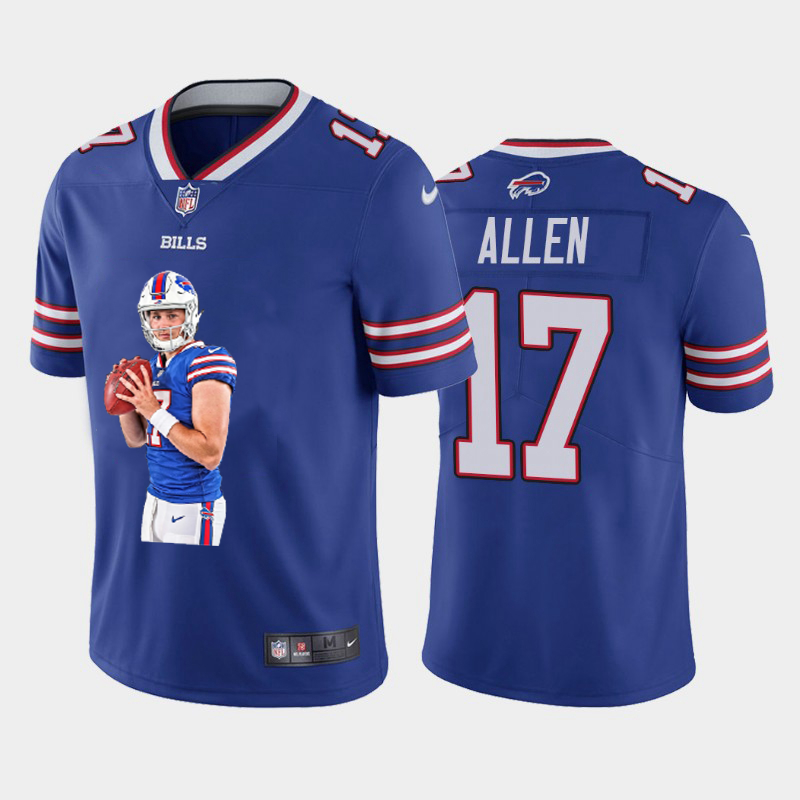 Buffalo Bills #17 Josh Allen Men's Nike Player Signature Moves 2 Vapor Limited NFL Jersey Royal Blue