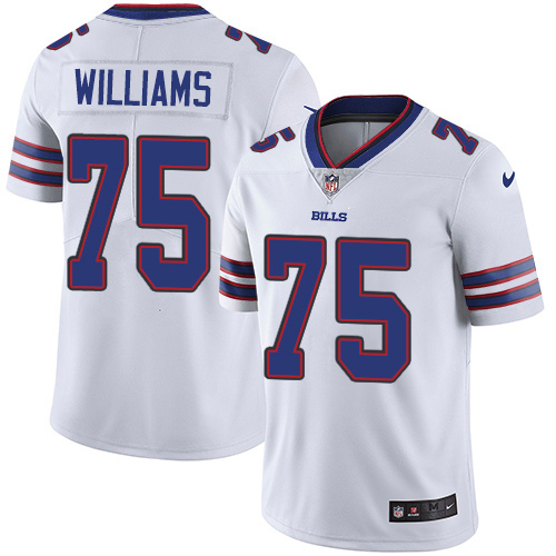 Nike Bills #75 Daryl Williams White Men's Stitched NFL Vapor Untouchable Limited Jersey