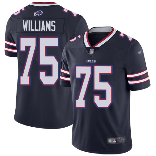 Nike Bills #75 Daryl Williams Navy Men's Stitched NFL Limited Inverted Legend Jersey