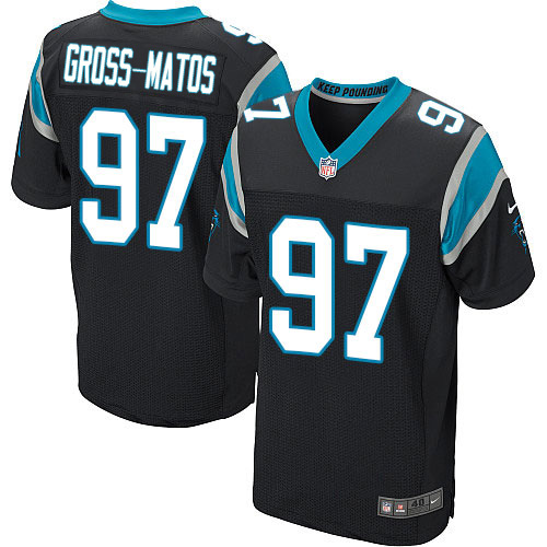Nike Panthers #97 Yetur Gross-Matos Black Team Color Men's Stitched NFL Vapor Untouchable Elite Jersey
