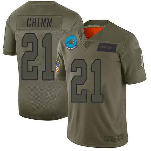 Nike Panthers #21 Jeremy Chinn Camo Men's Stitched NFL Limited 2019 Salute To Service Jersey