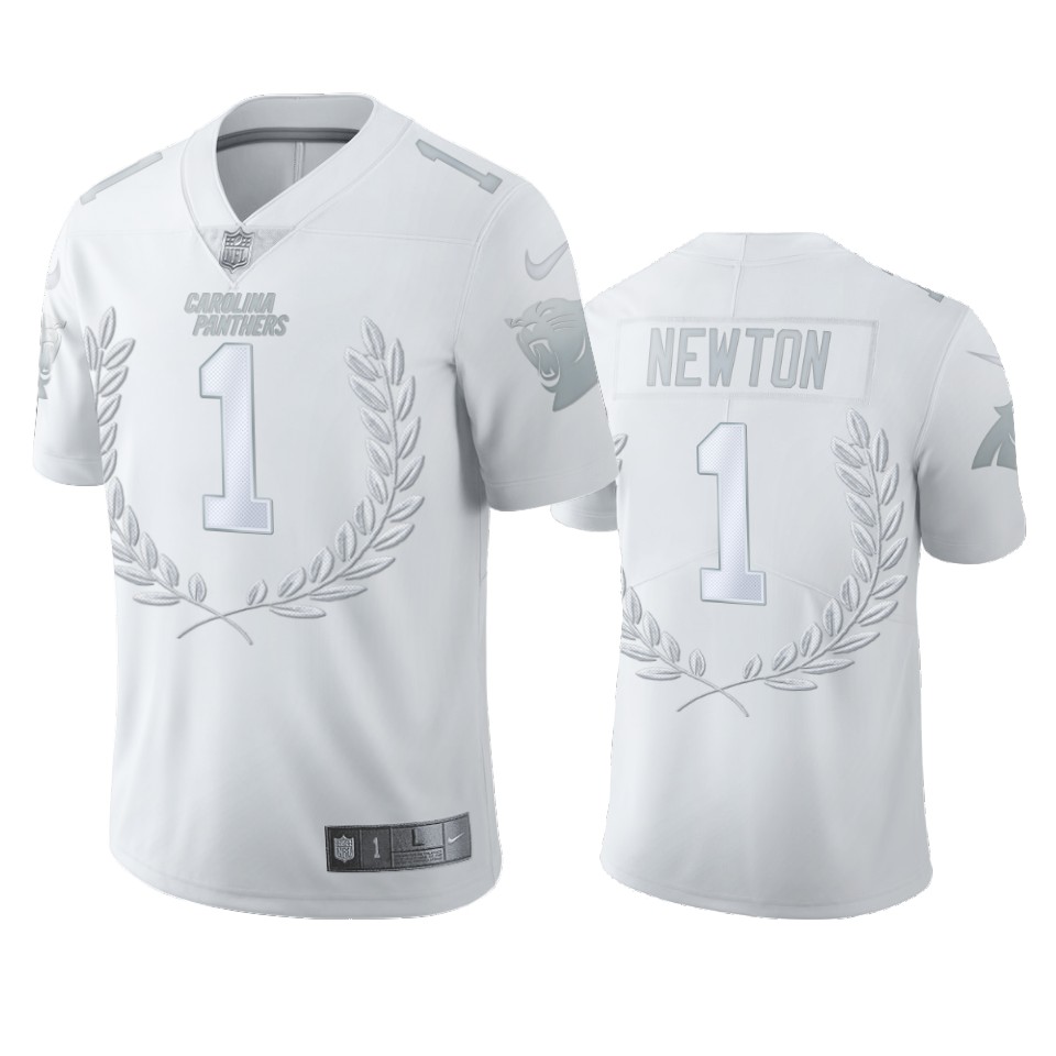 Carolina Panthers #1 Cam Newton Men''s Nike Platinum NFL MVP Limited Edition Jersey
